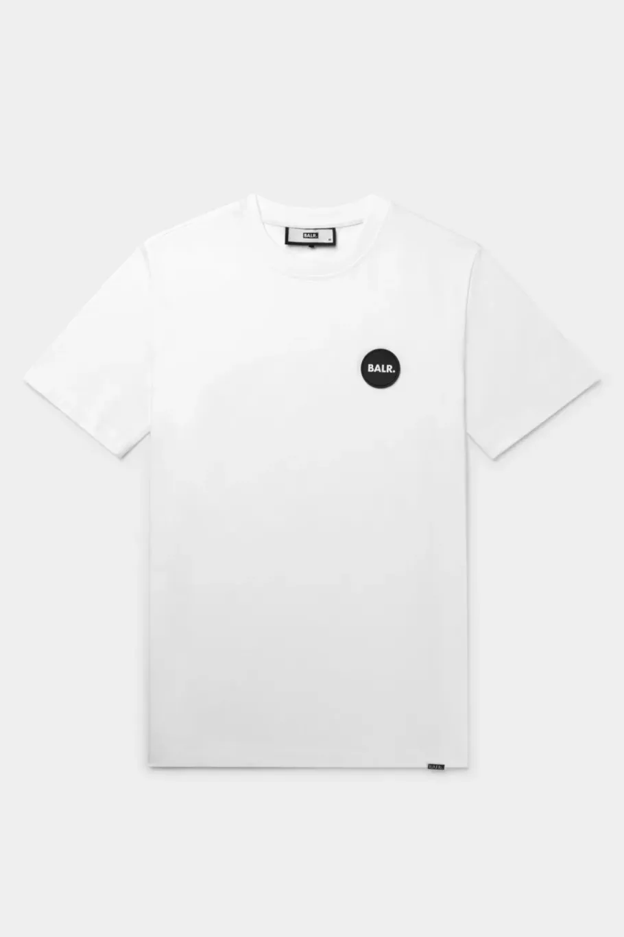Heren BALR. T-Shirts*Olaf Straight Round Rubber Badge T-Shirt Bright White