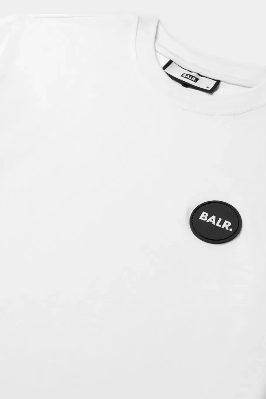 Heren BALR. T-Shirts*Olaf Straight Round Rubber Badge T-Shirt Bright White