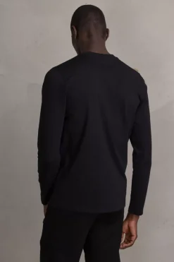 Heren BALR. T-Shirts*Olaf Straight Small Logo Longsleeve Jet Black