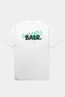 Heren BALR. T-Shirts*Olaf Straight Success T-Shirt Bright White/Jet Black
