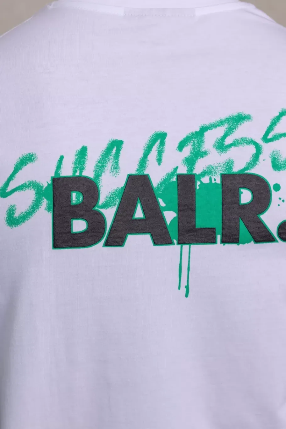 Heren BALR. T-Shirts*Olaf Straight Success T-Shirt Bright White/Jet Black