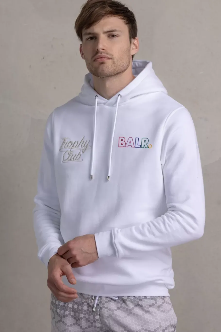 Heren BALR. Hoodies*Olaf Straight Tc 2013 Hoodie Bright White