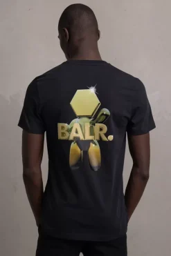 Heren BALR. T-Shirts*Olaf Straight Tc Gold T-Shirt Jet Black