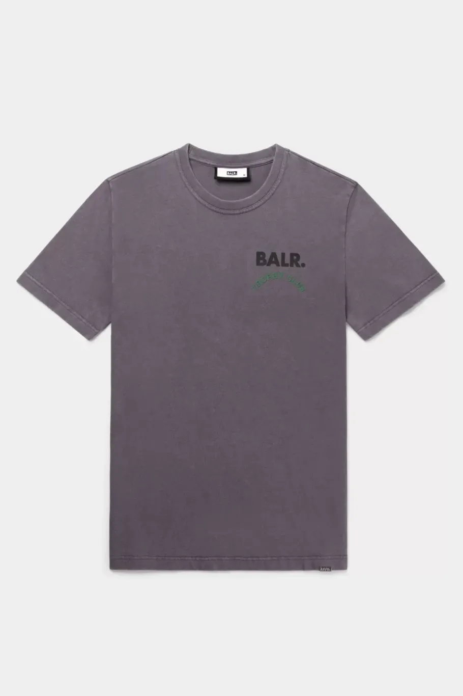 Heren BALR. T-Shirts*Olaf Straight Washed Trophy Club T-Shirt Asphalt Washed