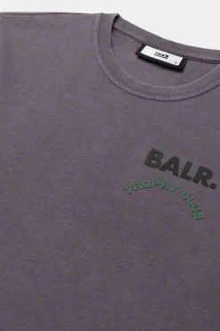 Heren BALR. T-Shirts*Olaf Straight Washed Trophy Club T-Shirt Asphalt Washed