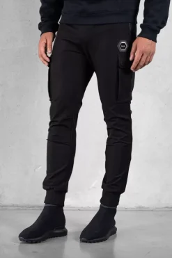 Heren BALR. Broek*Q-Cargo Lux Slim Sweatpants Jet Black