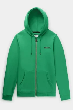 Heren BALR. Sweatshirts*Q-Series Straight Zip Thru Hoodie Renewed Putting Green