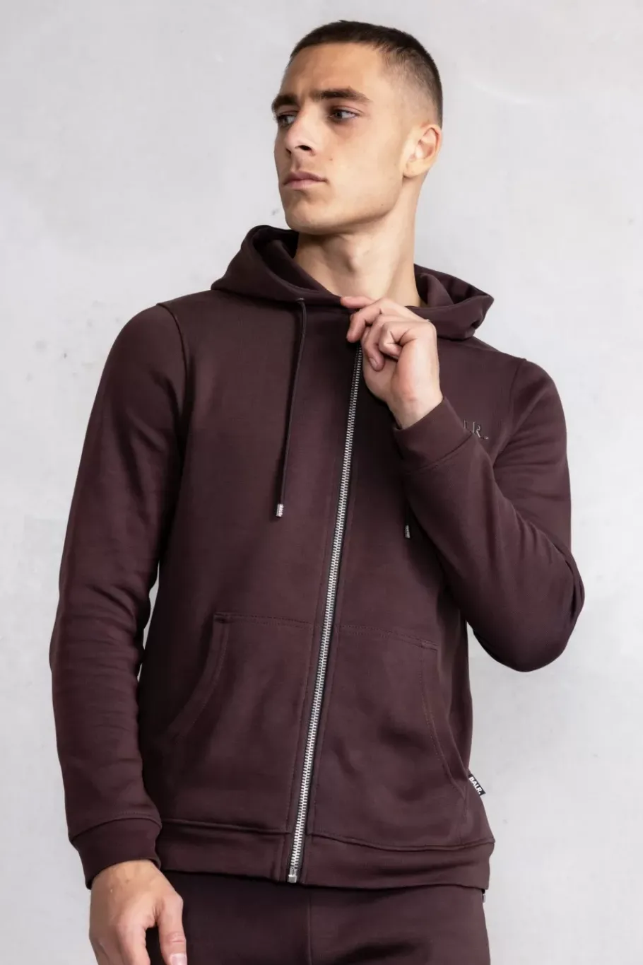 Heren BALR. Sweatshirts*Q-Series Straight Zip Thru Hoodie Renewed Java