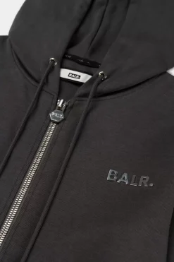 Heren BALR. Sweatshirts*Q-Series Straight Zip Thru Hoodie Renewed Asphalt