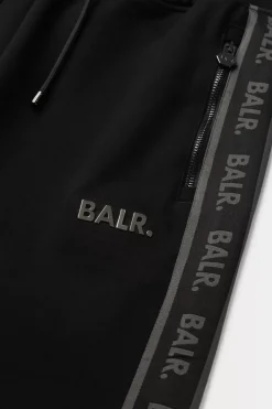 Heren BALR. Broek*Q-Tape Slim Classic Sweatpants Jet Black