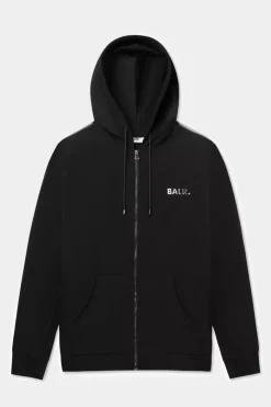 Heren BALR. Sweatshirts*Q-Tape Zip Through Hoodie Jet Black