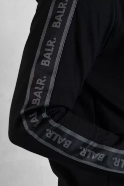 Heren BALR. Sweatshirts*Q-Tape Zip Through Hoodie Jet Black
