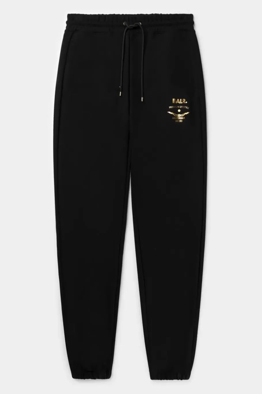 Heren BALR. Broek*Regular Gold Emblem Jogger Jet Black