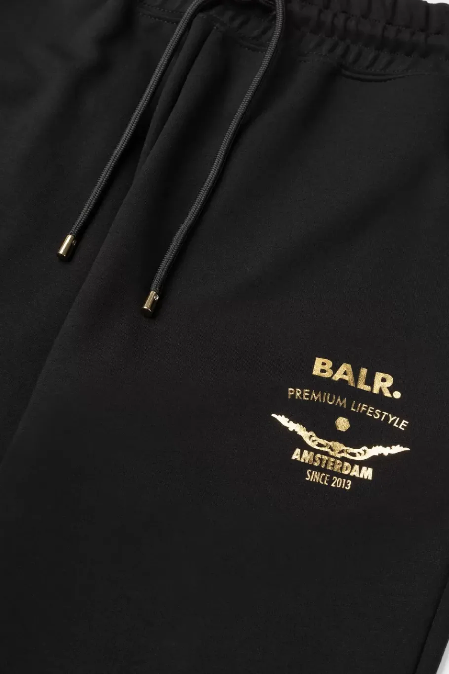 Heren BALR. Broek*Regular Gold Emblem Jogger Jet Black