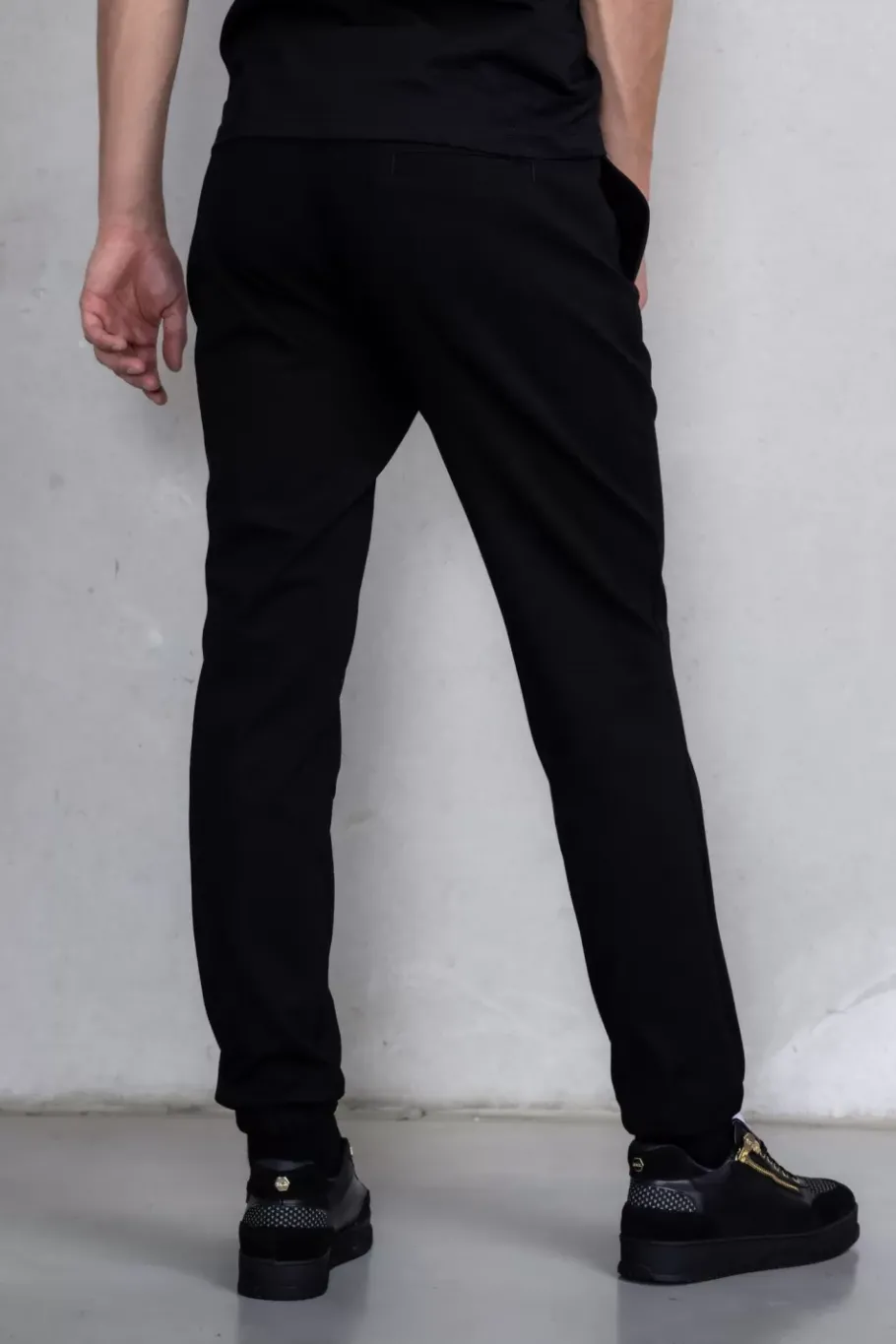 Heren BALR. Broek*Regular Gold Emblem Jogger Jet Black