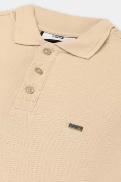 Heren BALR. Polo'S*Sebastian Metal Brand Slim Polo Irish Cream