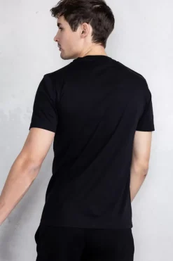 Heren BALR. T-Shirts*Sebastian Slim Gold Emblem T-Shirt Jet Black