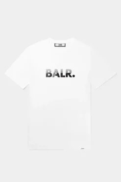 Heren BALR. T-Shirts*Sebastian Slim H2S Half Track T-Shirt Bright White
