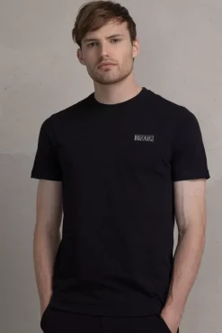 Heren BALR. T-Shirts*Sebastian Slim Small Metal Badge T-Shirt Jet Black