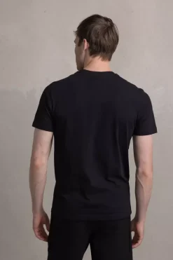 Heren BALR. T-Shirts*Sebastian Slim Small Metal Badge T-Shirt Jet Black