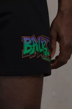 Heren BALR. Shorts*Storm Graffiti Regular Shorts Jet Black